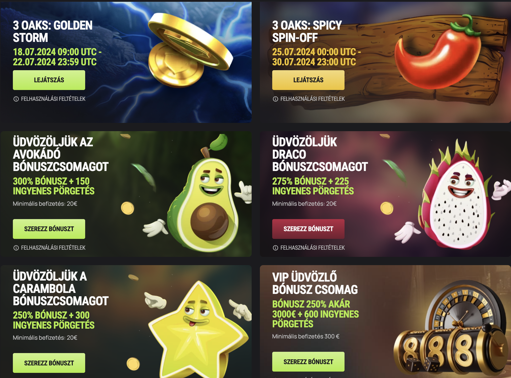 avocasino bonus üdvözlő bónusz avo casino