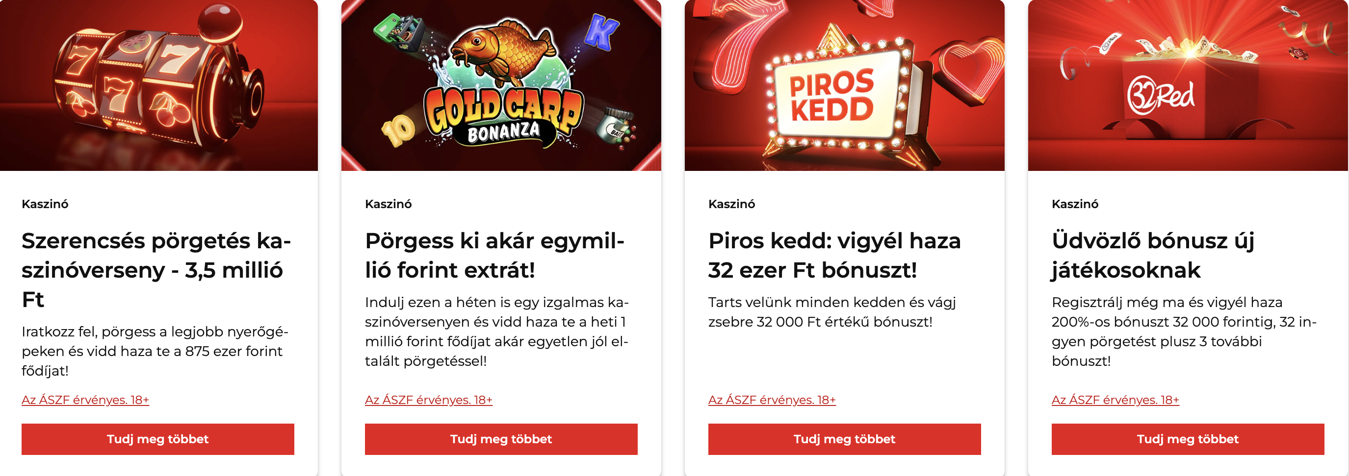 üdvözlő bónusz 32red