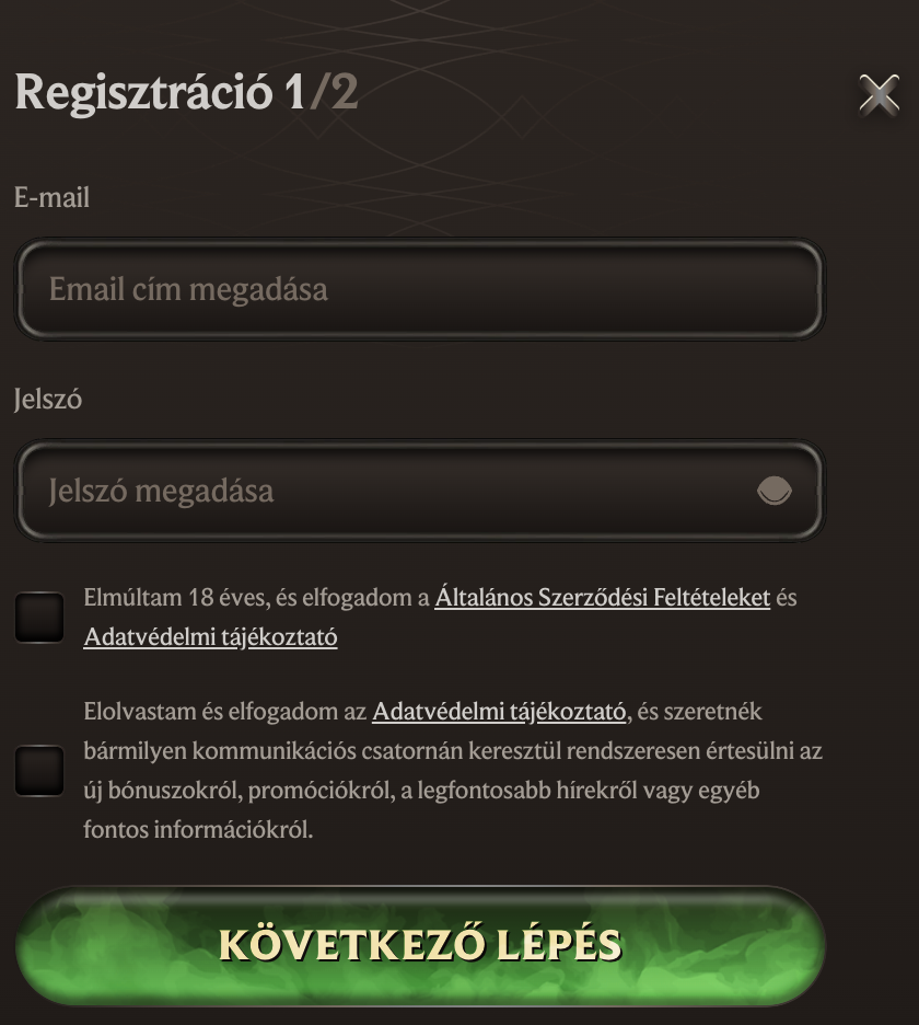 AlterSpin casino regisztráció