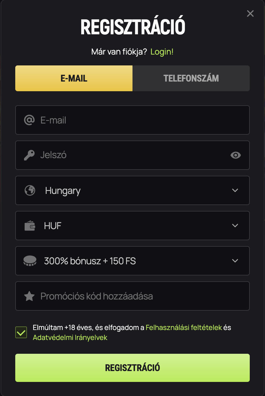  avocasino regisztráció