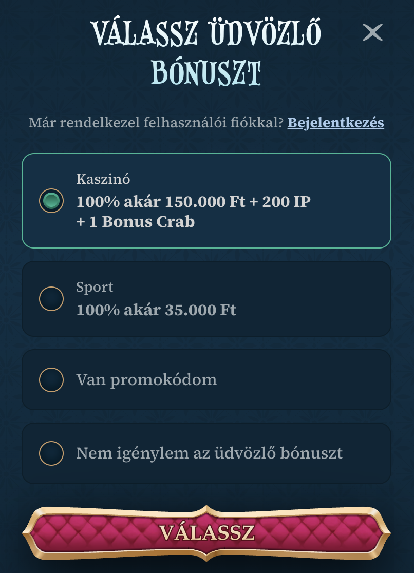 BetAlice kaszinó regisztráció