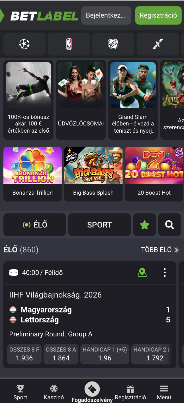 Betlabel mobile kaszinó
