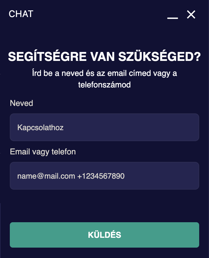 betmatch kaszinó ügyfélszolgálat
