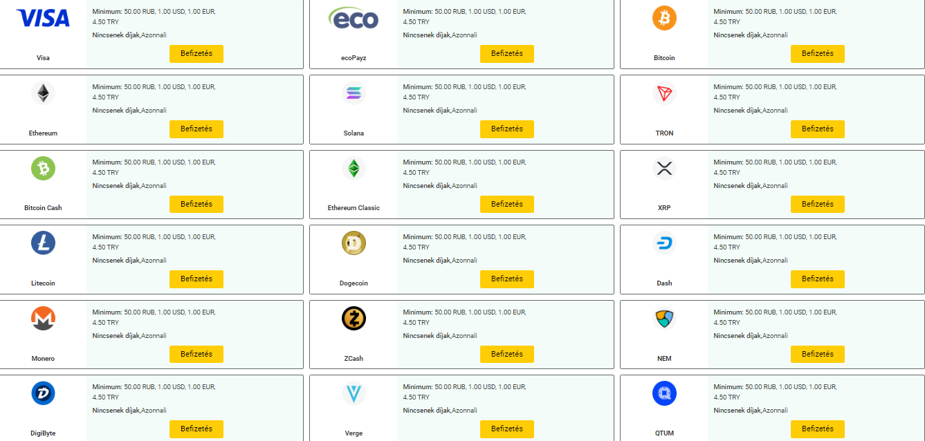 betwinner fizetési módok