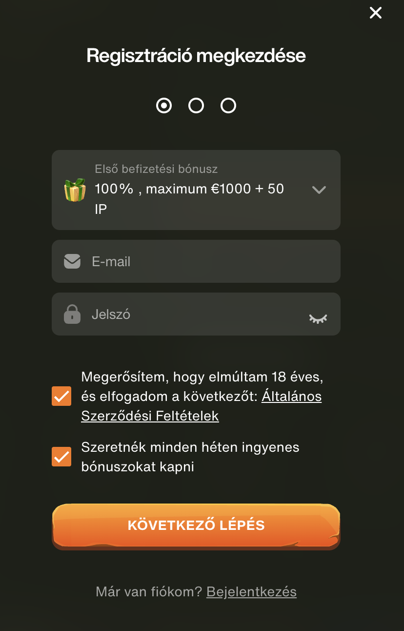 kaszinó cashwin regisztráció
