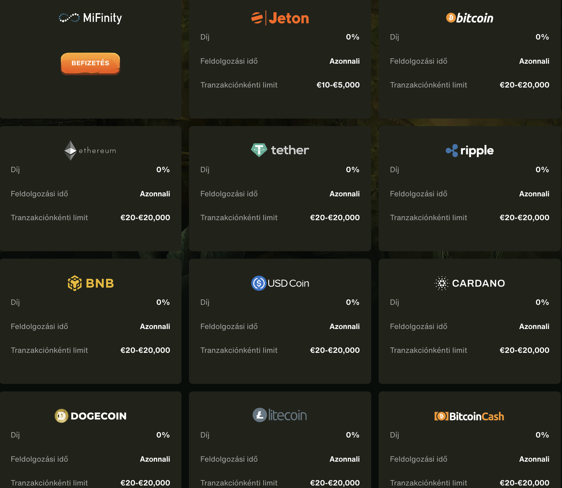 cashwin fizetési módok