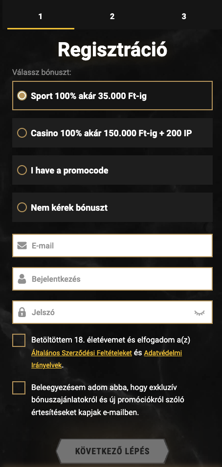 casinoly regisztráció
