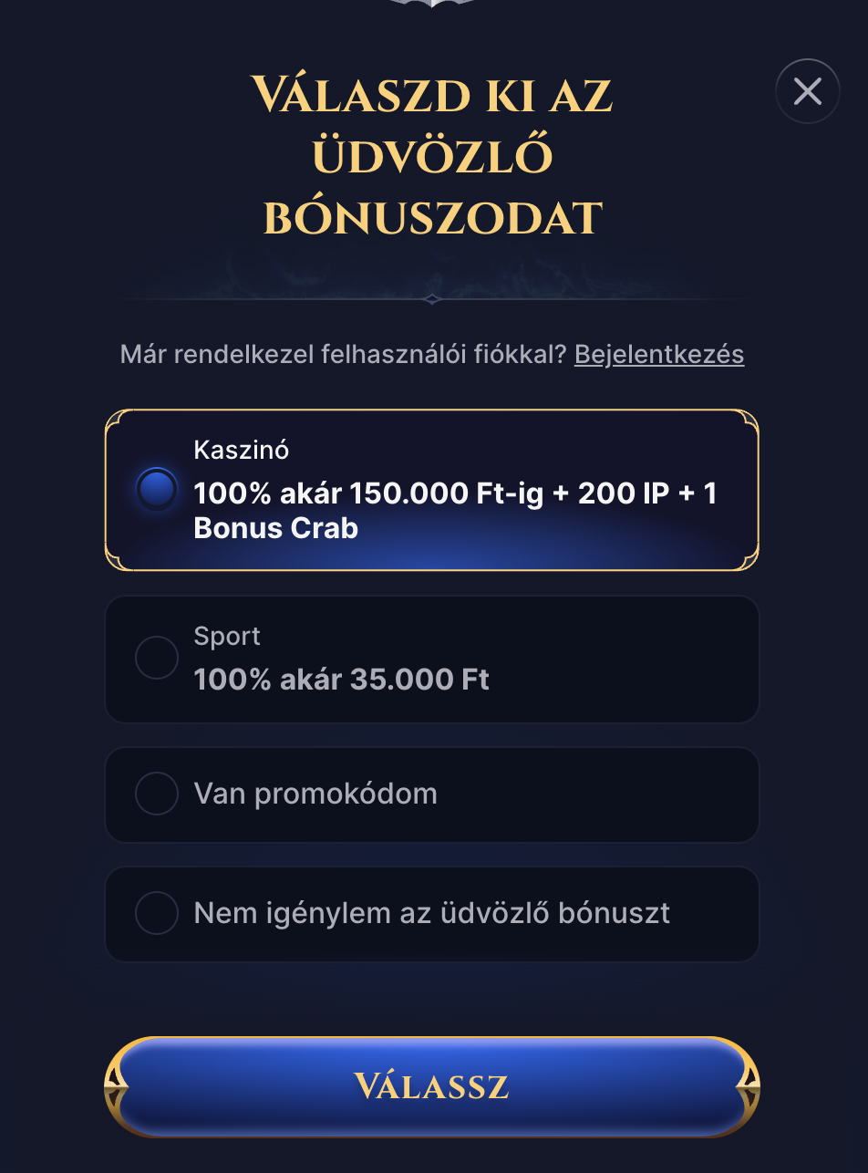 cazeus casino regisztráció