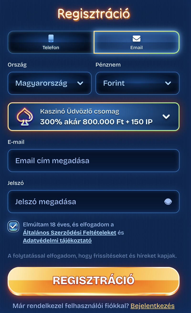 DudeSpin kaszinó regisztráció