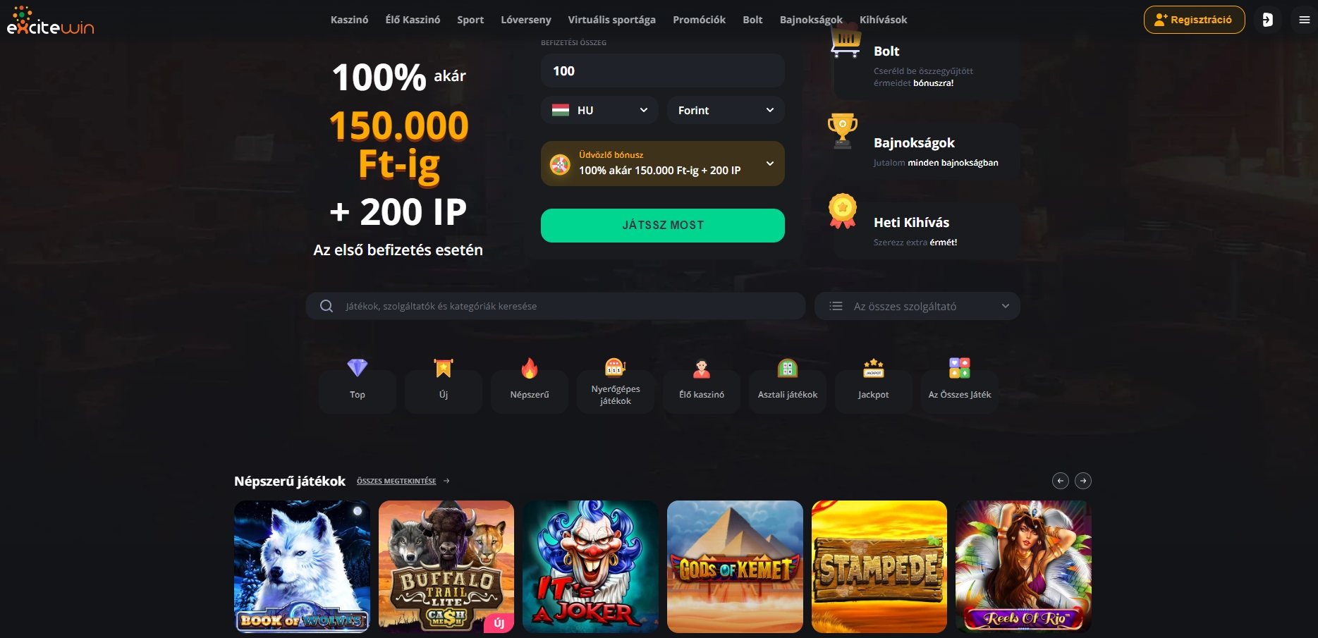 excite win casino