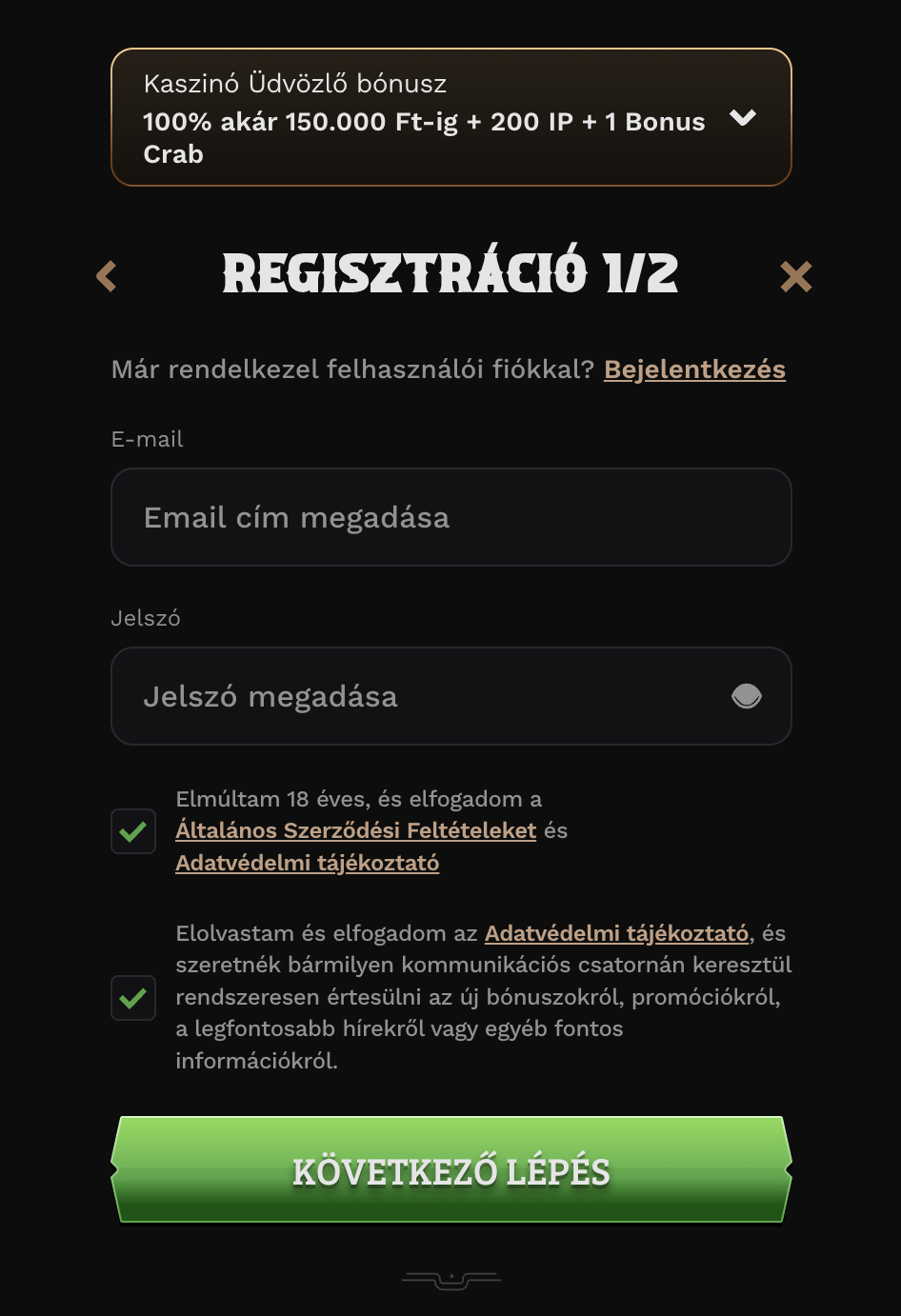 kaszinó Funbet regisztráció