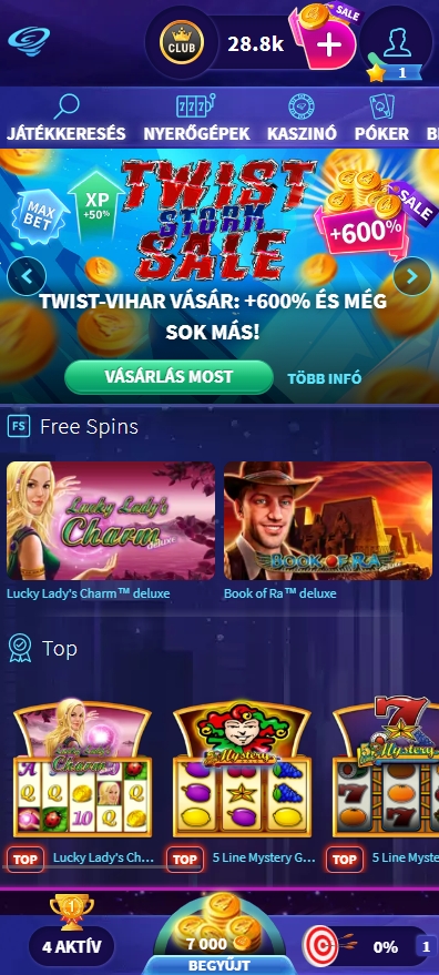 Gametwist kaszinó mobil