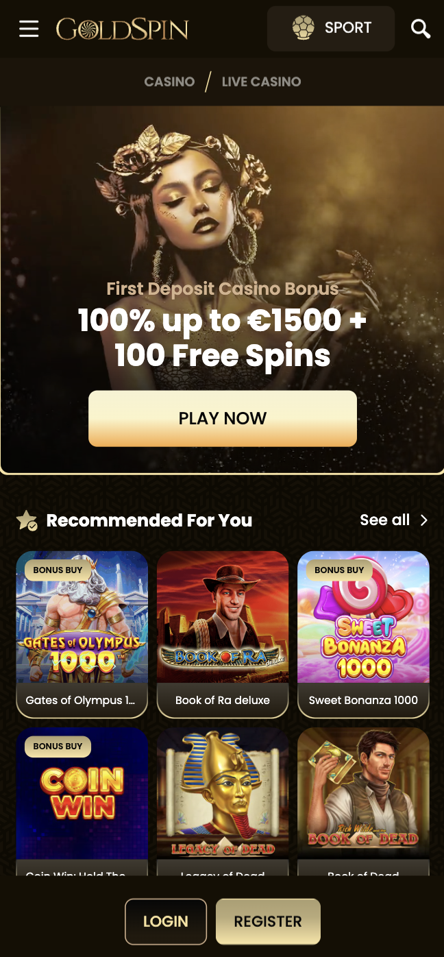 goldspin casino mobile