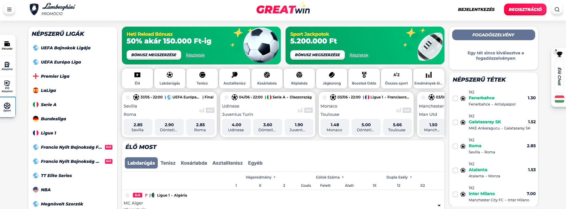 greatwin sportfogadás
