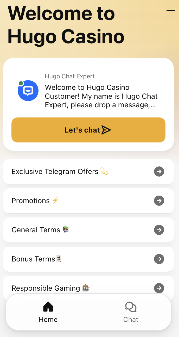 Hugo Casino ügyfélszolgálat