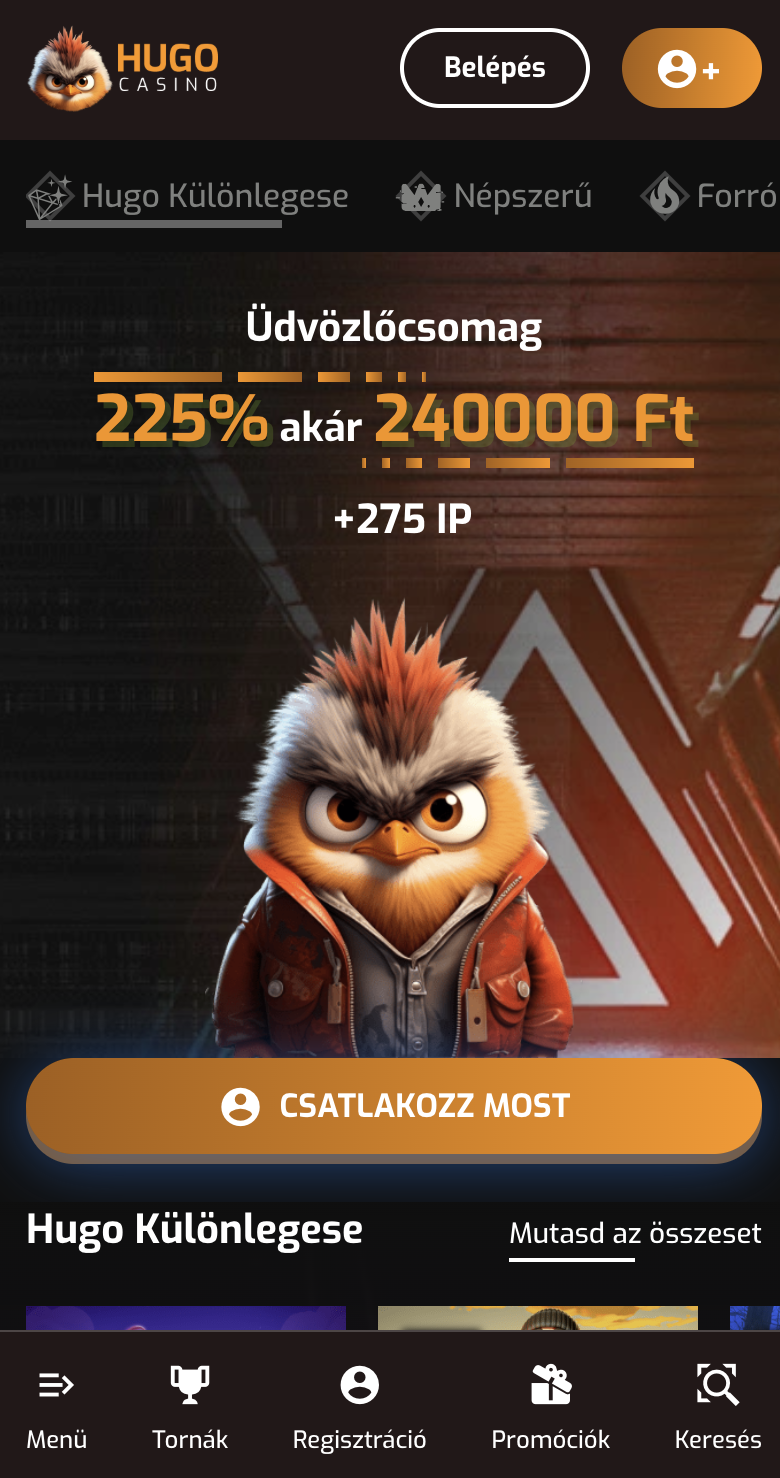 Hugo Casino mobile