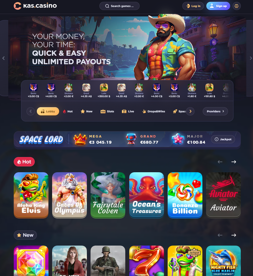 kas casino fizetési módok