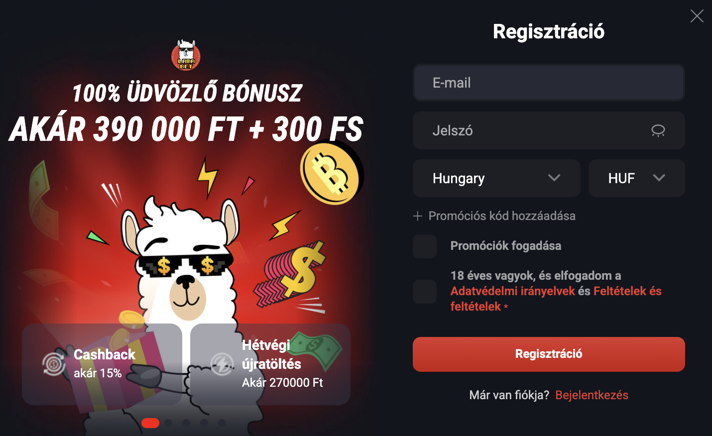 kaszinó Lamabet regisztráció