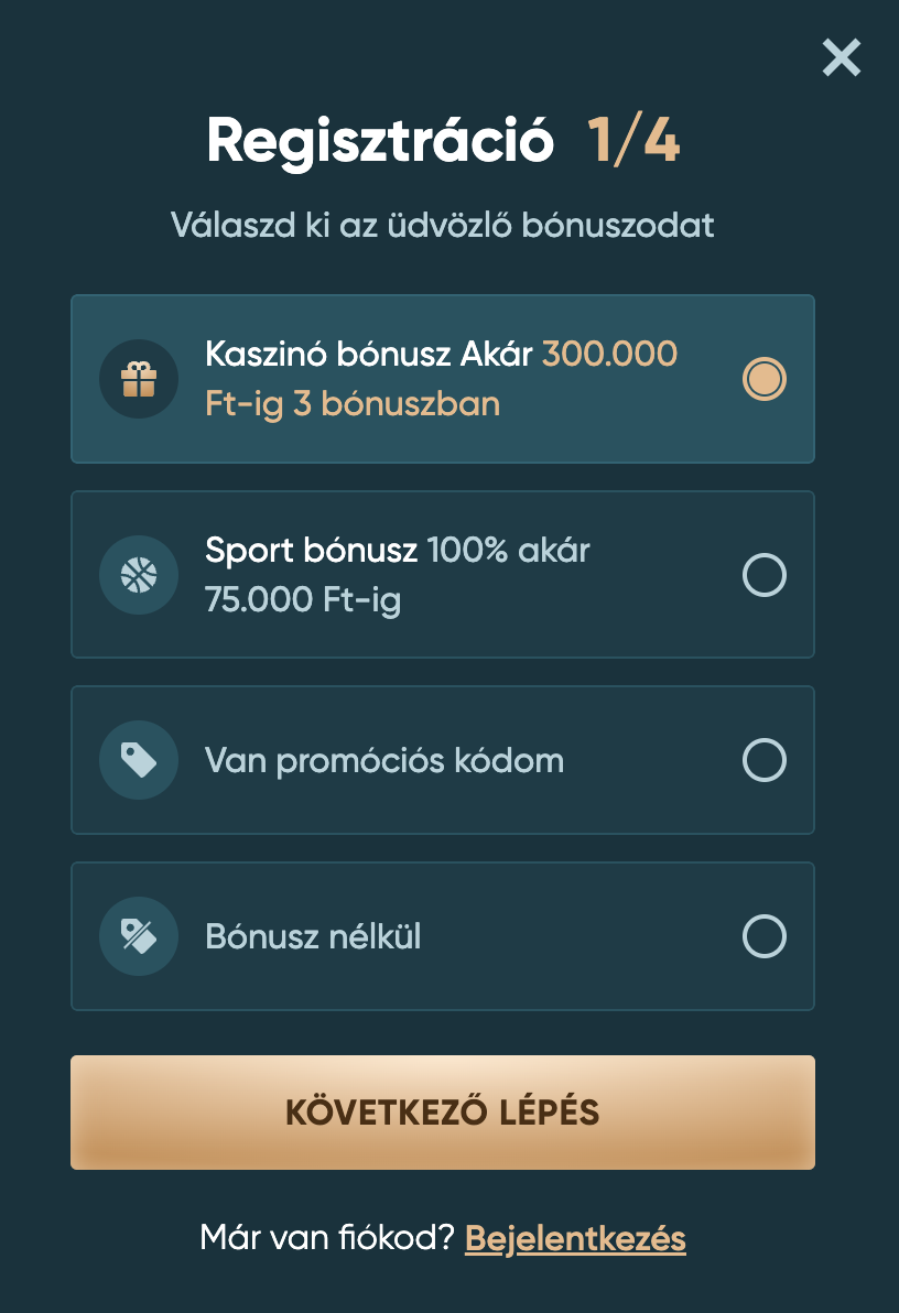 kaszinó legendplay regisztráció