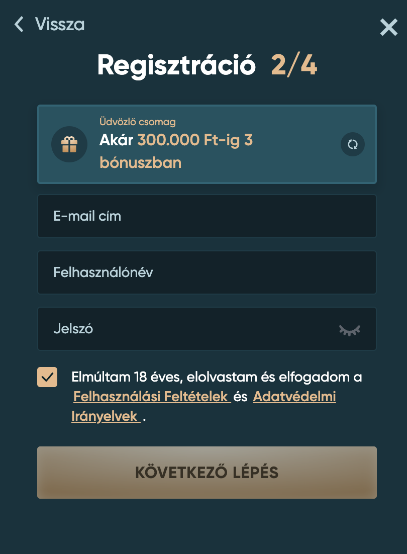 kaszinó legend play regisztráció