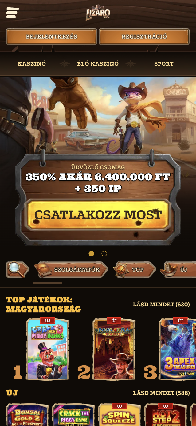 Lizaro mobile kaszinó
