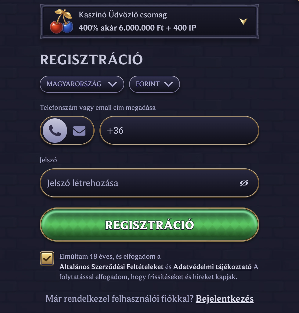 LolaJack kaszinó regisztráció