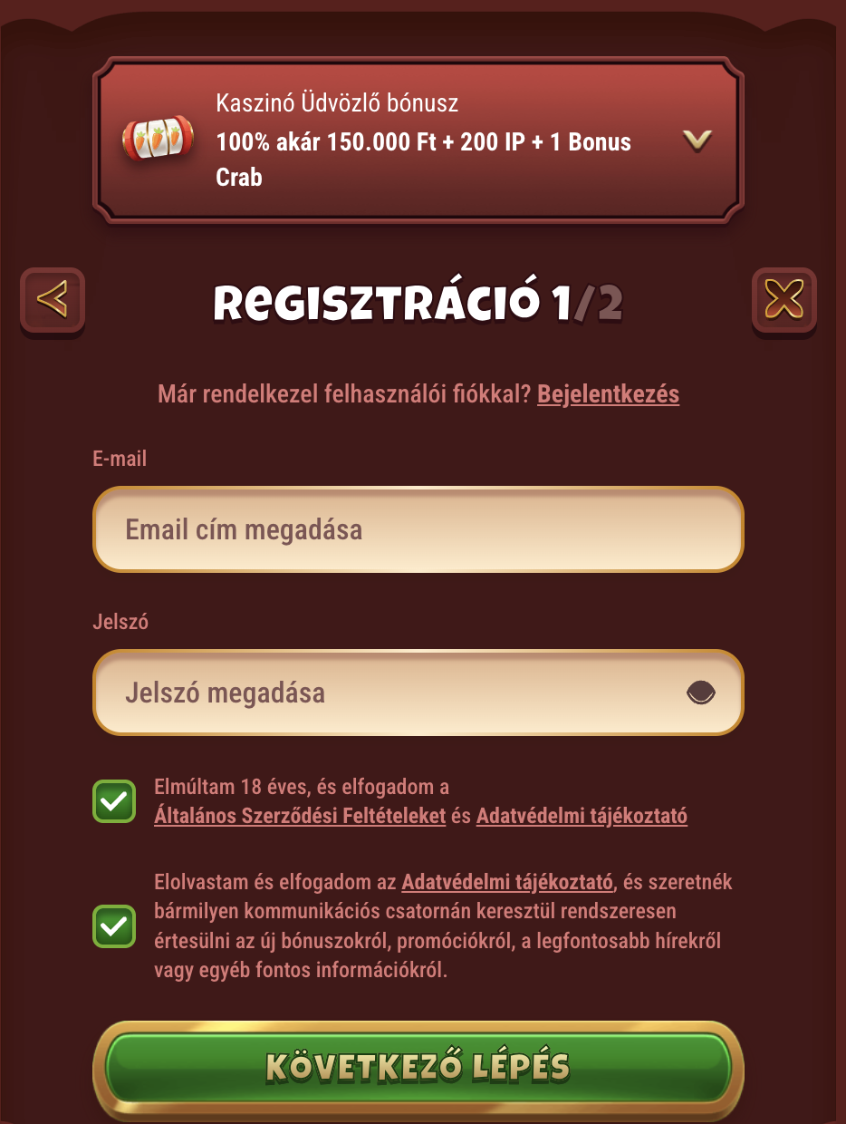 magius regisztráció