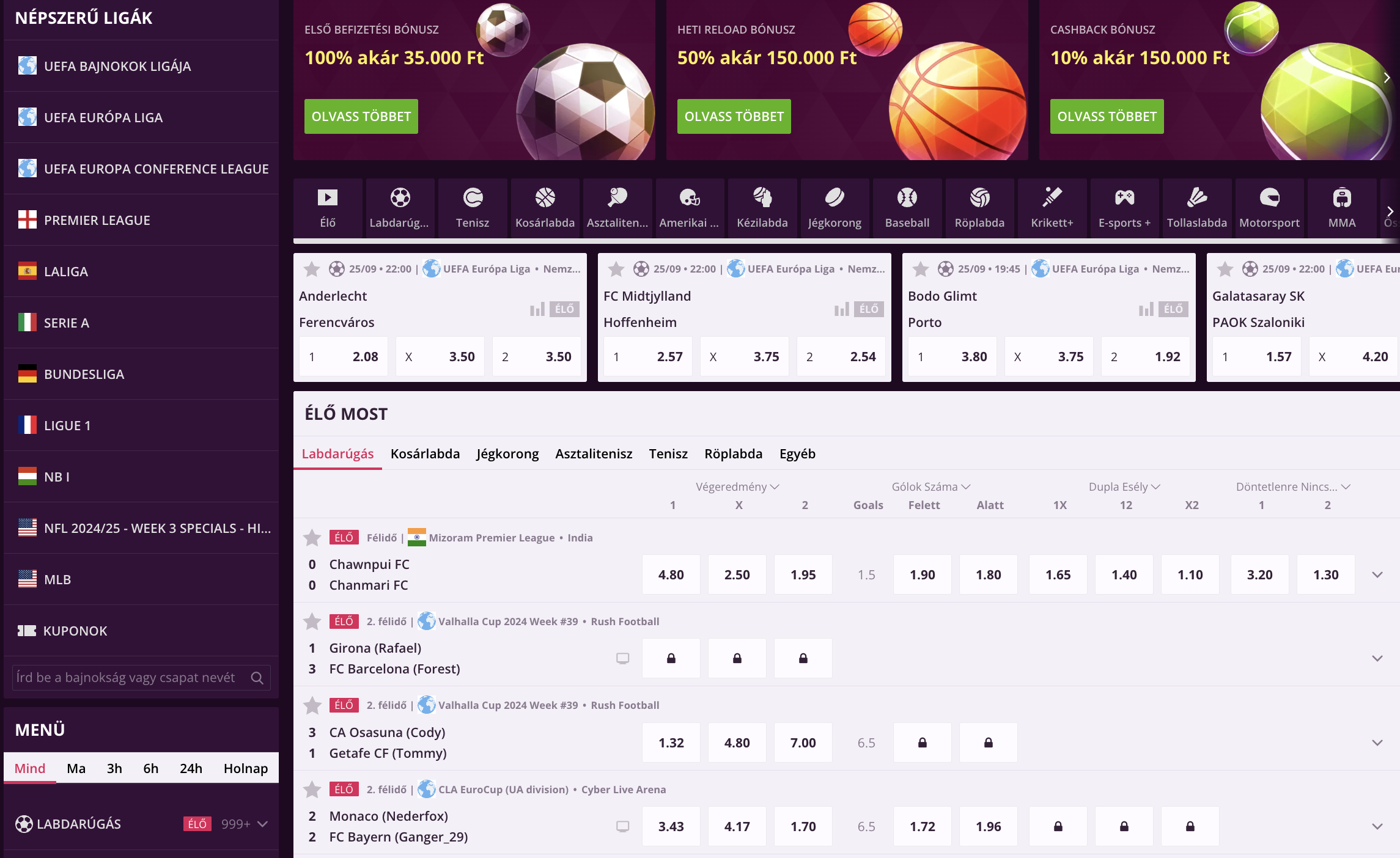 malina sportfogadás