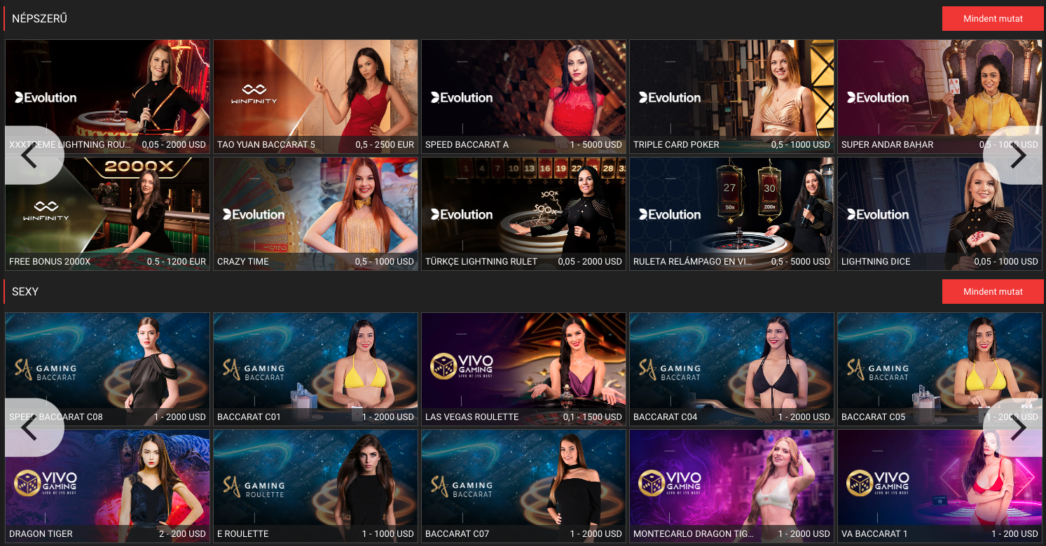 megapari live casino