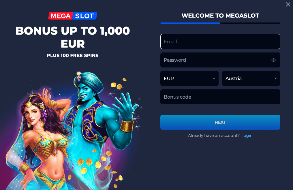 megaslot belépés casino