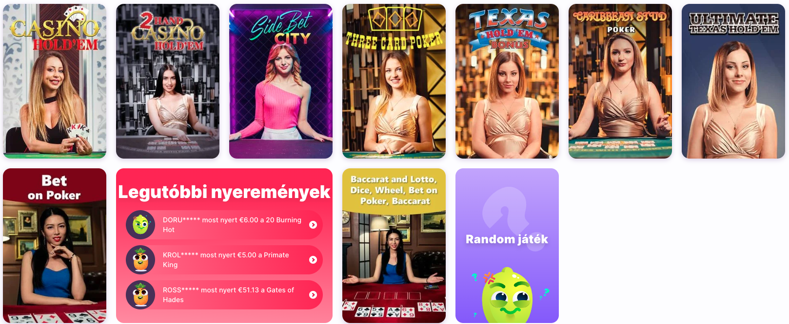 nomini kaszinó poker