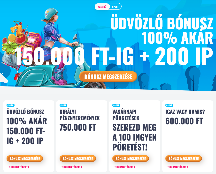 kaszinó ohmyspins online bónusz