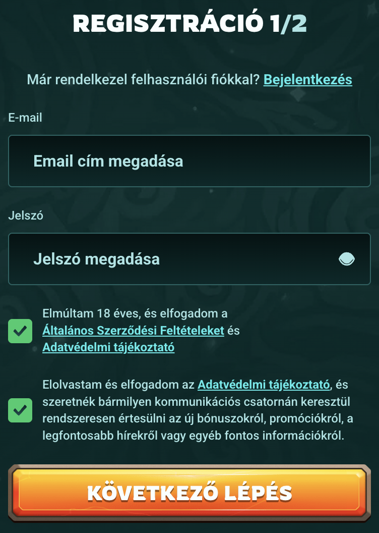 kaszinó Playio regisztráció