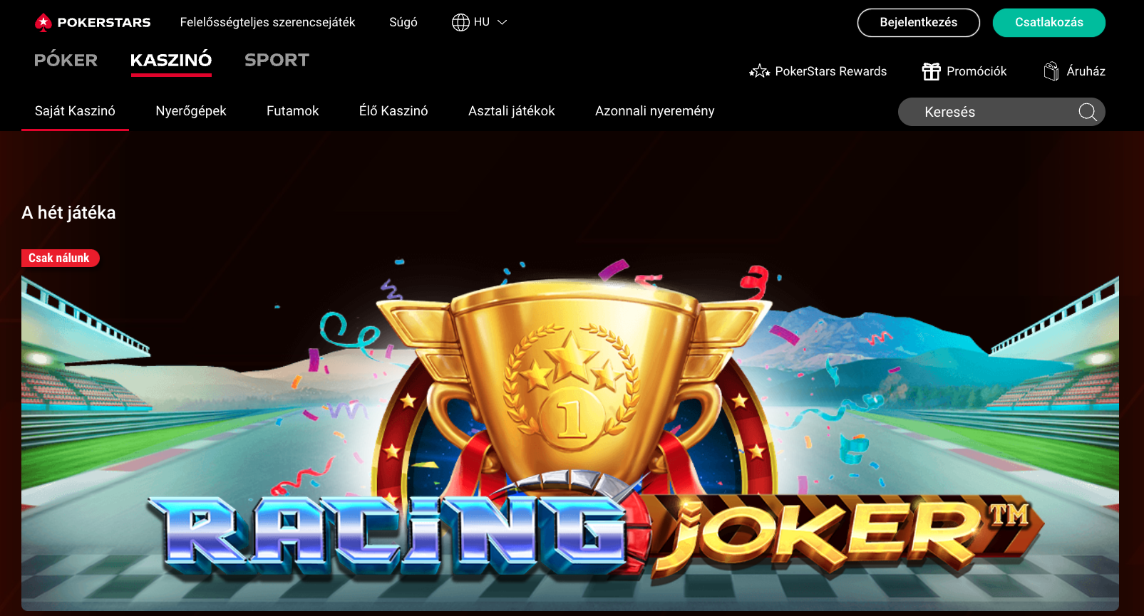 pokerstars kaszinó