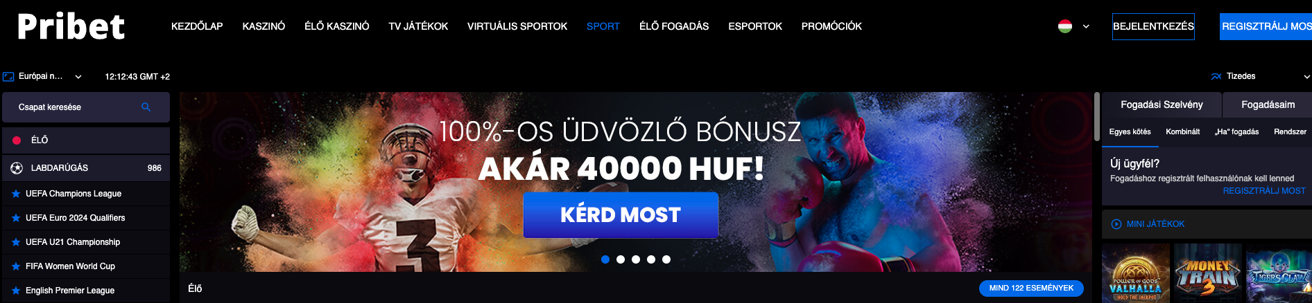 Casino Pribet sportfogadás