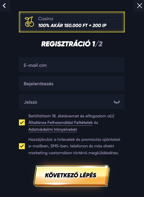 quickwin regisztráció