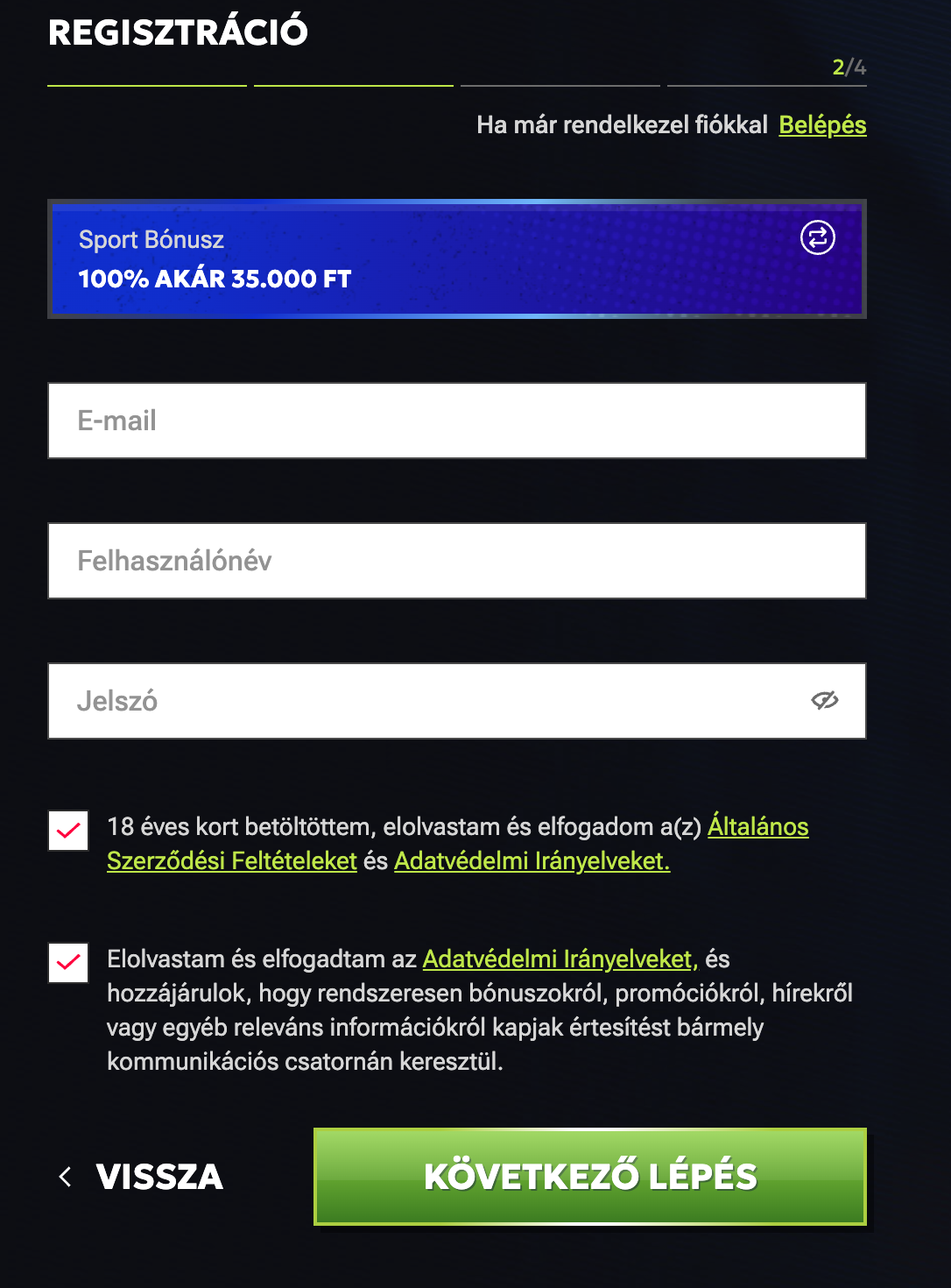 kaszinó ggbet regisztráció