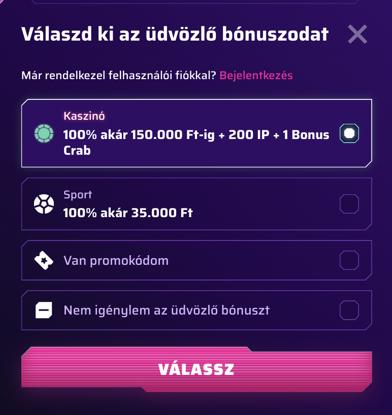 robycasino regisztráció