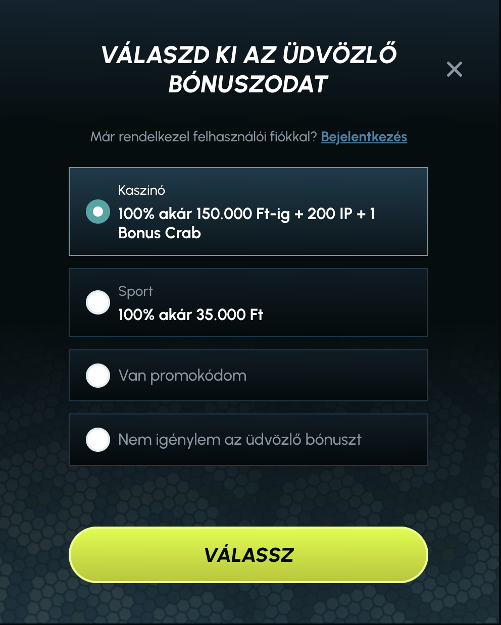 slotexo casino regisztráció
