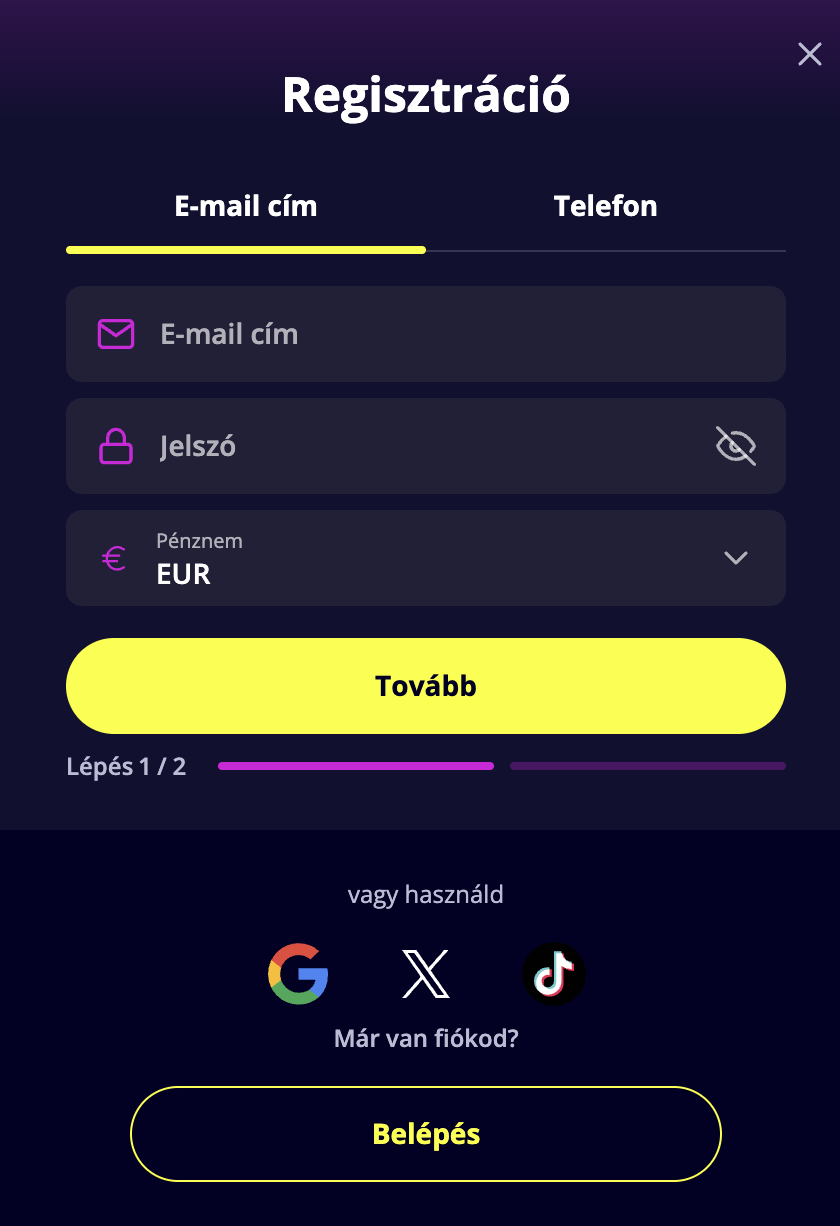kaszinó Slotoro regisztráció