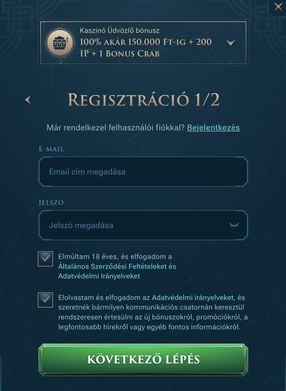 slotuna regisztráció