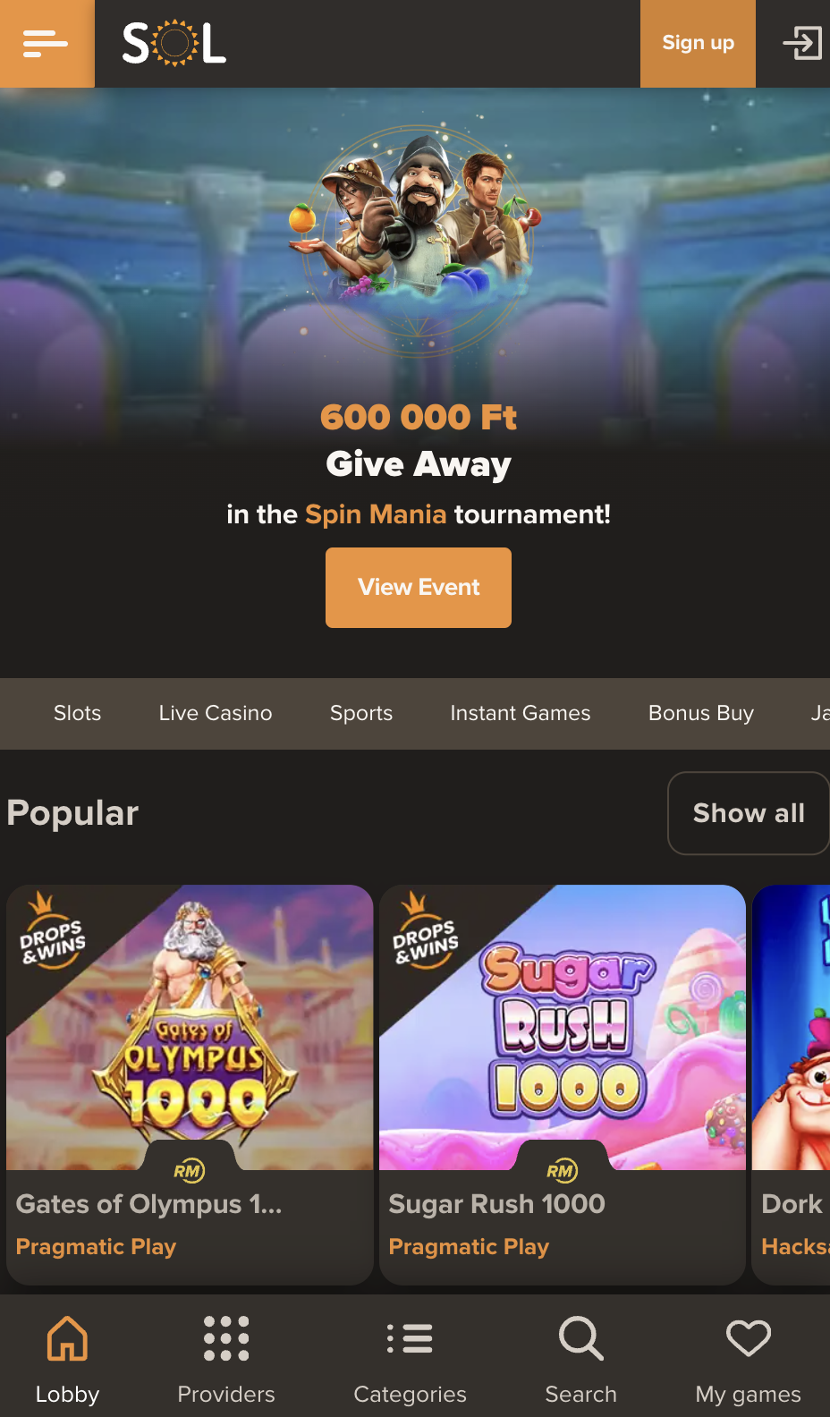 sol casino mobile