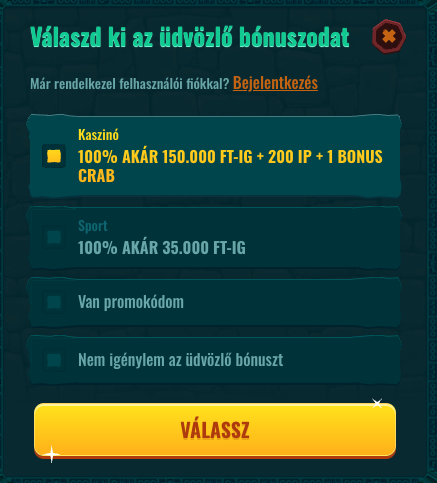 kaszinó spinanga regisztráció