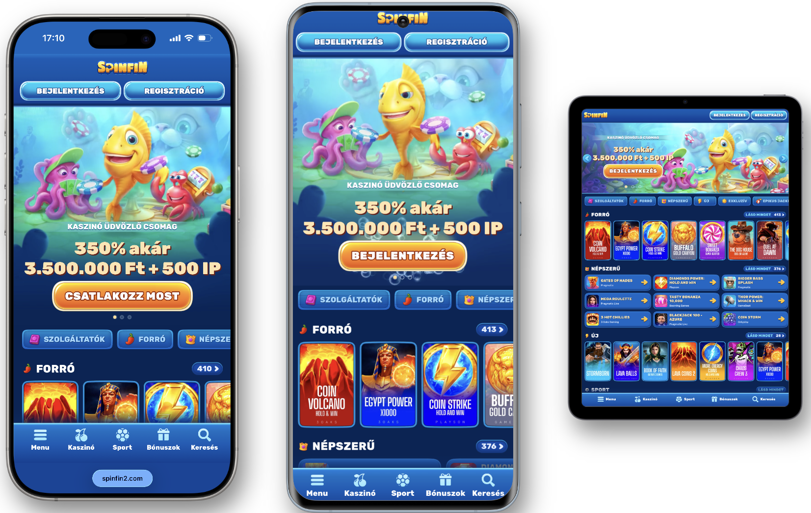 Spinfin mobile kaszinó
