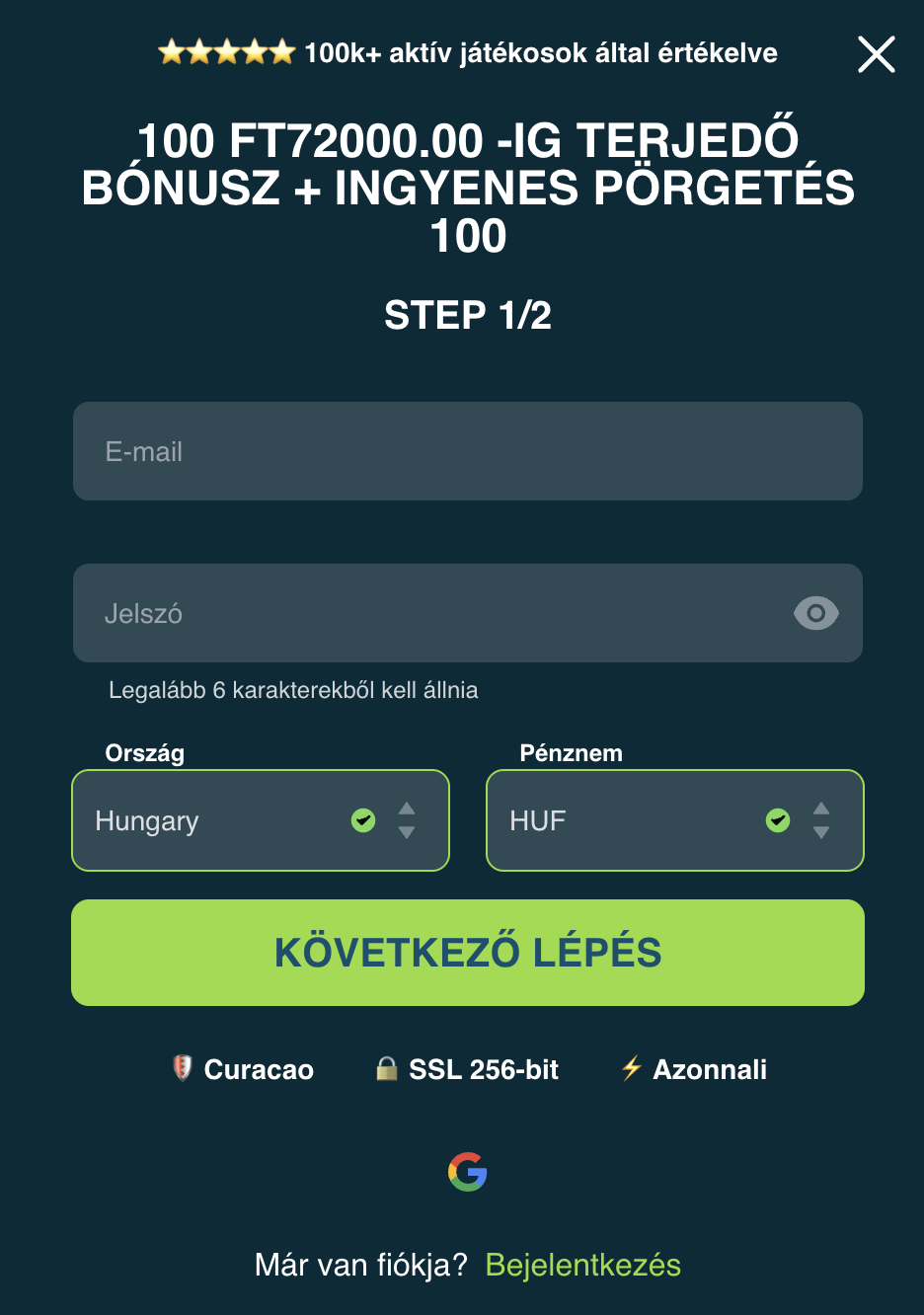 Stakemania kaszinó regisztráció