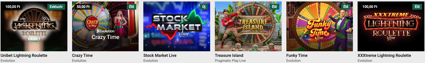 unibet élő kaszinó