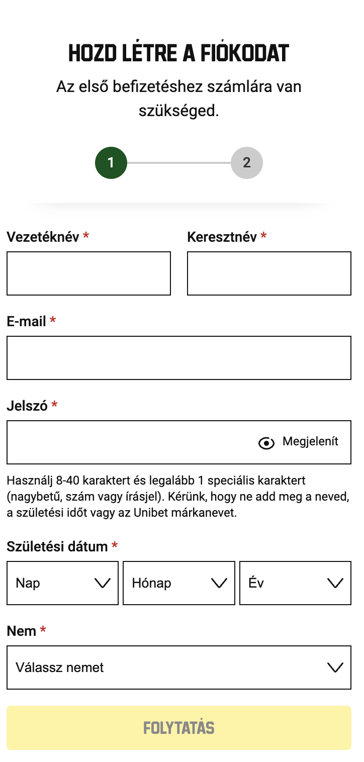 unibet magyar regisztráció