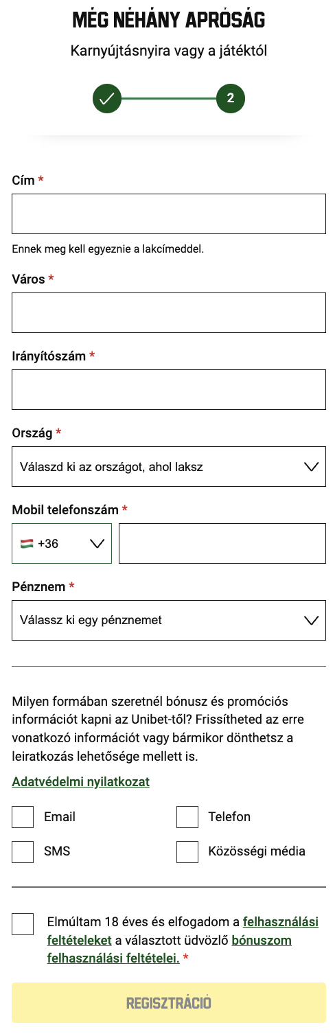 unibet hu regisztráció