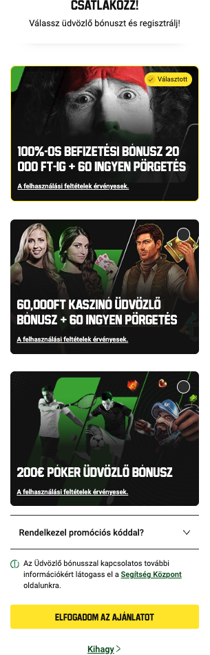Unibet regisztráció