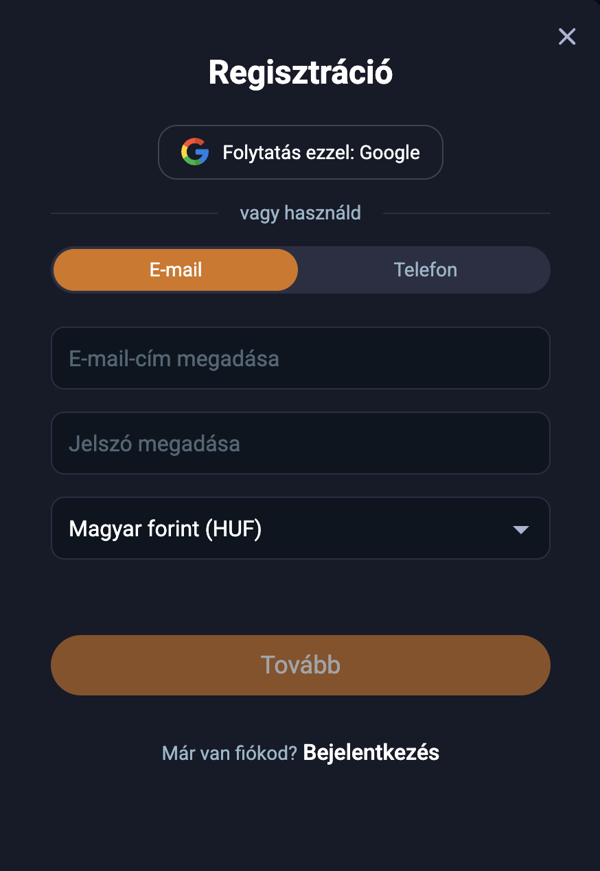 VOX Casino kaszinó regisztráció